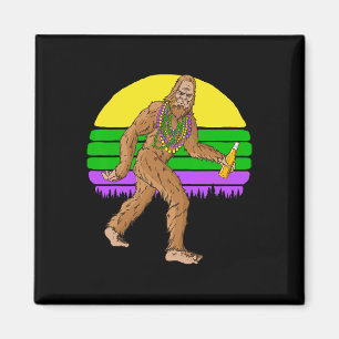 Imán Mardi Gras Colas De Pie Grande Y Cerveza Sasquatch