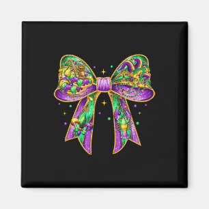 Imán Mardi Gras Coquette Bow Fat Tuesday New Orleans Wo