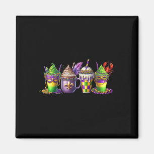 Imán Mardi Gras Crawfish Fat Tuesday Mardi Coffer Lover