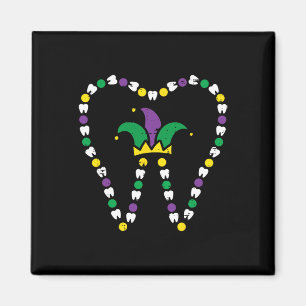 Imán Mardi Gras Diente Gorra Teeth Dentist Dental I