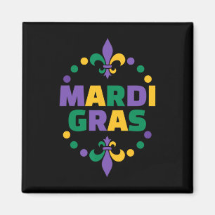 Imán Mardi Gras Feliz Carnaval de Mardi Gras