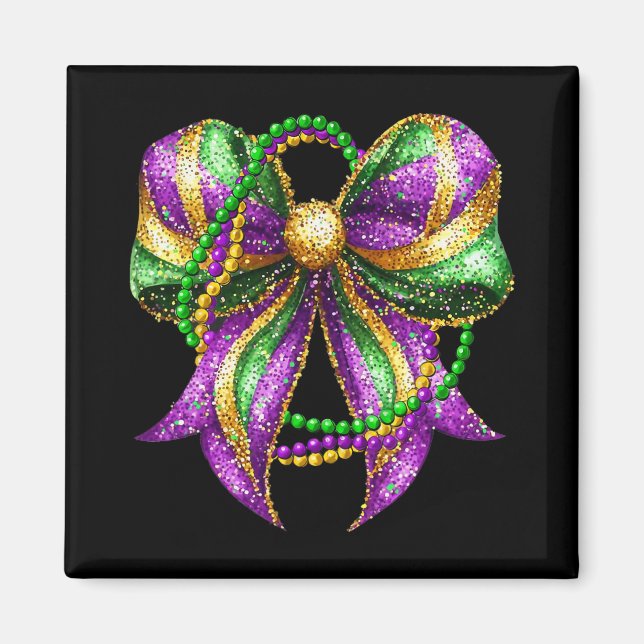 Imán Mardi Gras Festival New Orleans Fleur De Lis Coque (Frente)