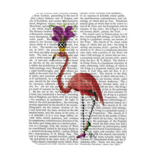 Imán Mardi Gras Flamingo lleno