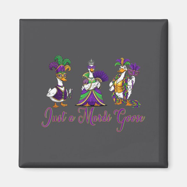 Imán Mardi Gras Goose 2026 Gift Funny Tee Men, Women  (Frente)