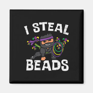 Imán Mardi Gras I Robar cuentas Ninja Niños Niños Niños