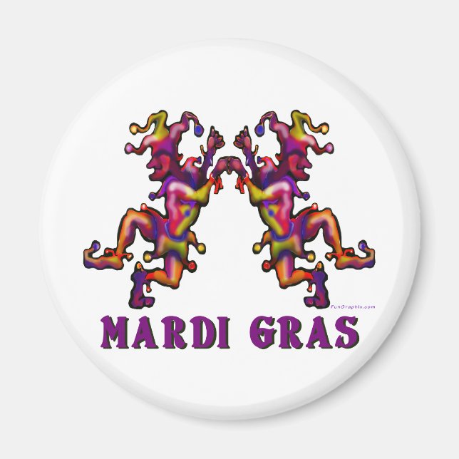 Imán Mardi Gras Jesters (Frente)