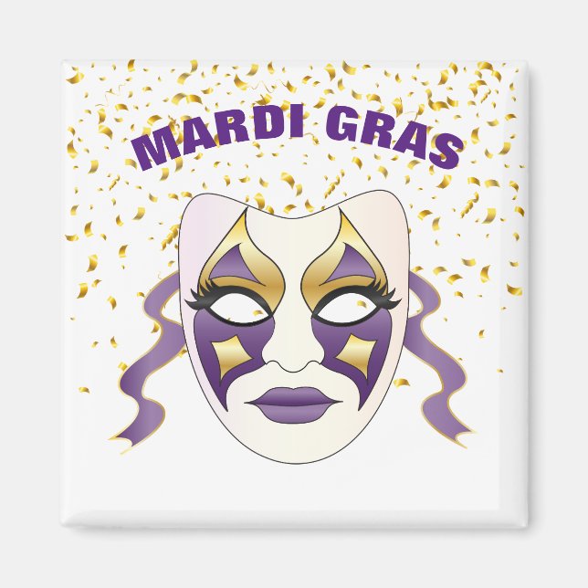 Imán Mardi Gras Magnet (Frente)