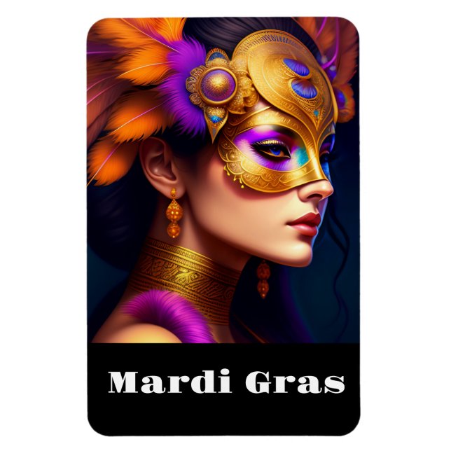 Imán Mardi Gras Magnet (Vertical)