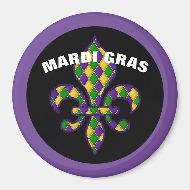 Imán Mardi Gras Magnet (Frente)