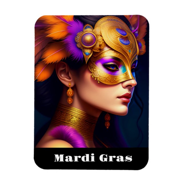Imán Mardi Gras Magnet (Vertical)