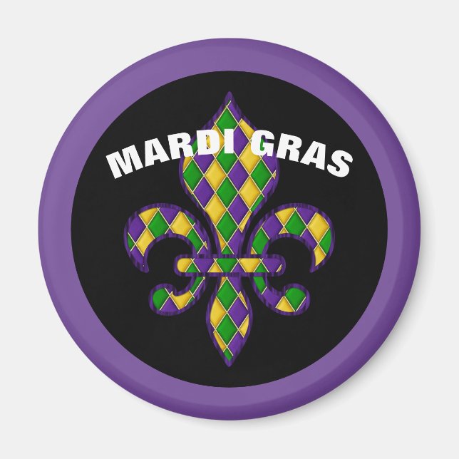 Imán Mardi Gras Magnet (Frente)