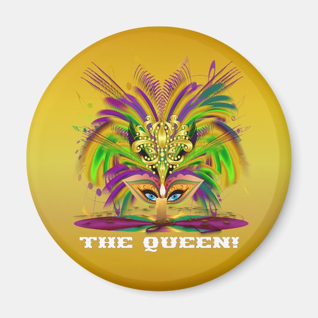 Imán Mardi-Gras-Mask-The-Queen-V-4 (Frente)