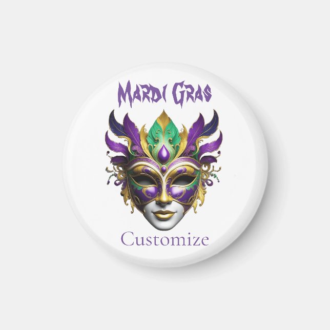 Imán Mardi Gras Mask Thunder_Cove (Frente)