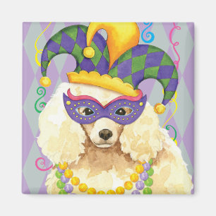 Imán Mardi Gras Miniatura Poodle