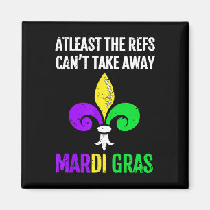 Imán Mardi Gras New Orleans Gracioso regalo de fútbol