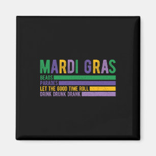 Imán Mardi Gras Paradase Carnaval Grasa Martes Luisiana