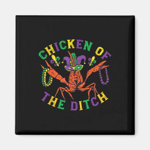 Imán Mardi Gras Pollo De Langosta De La Perra Retro Par