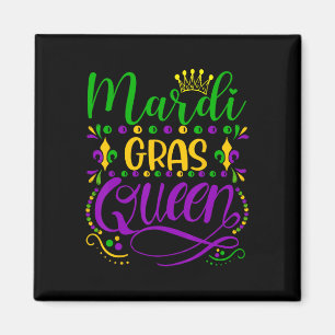 Imán Mardi Gras Reina Desfile de disfraces Fiestas Mard