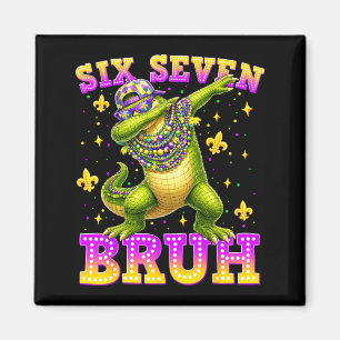 Imán Mardi Gras Seis Siete 67 Hermano Guiñando Lagarto