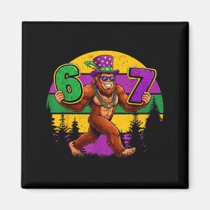 Imán Mardi Gras Seis Siete 6 7 Meme Bigfoot Sasquatch B