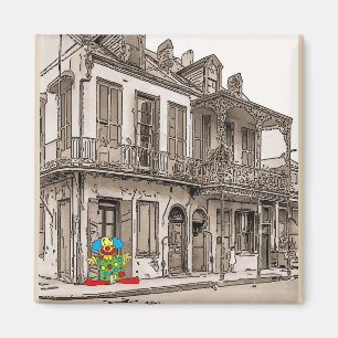 Imán Mardi Gras sobre el deseo de St