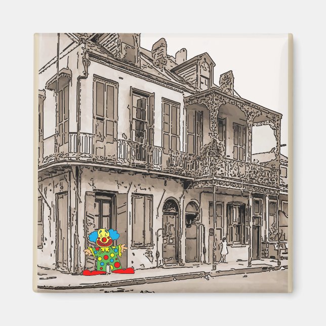 Imán Mardi Gras sobre el deseo de St (Frente)