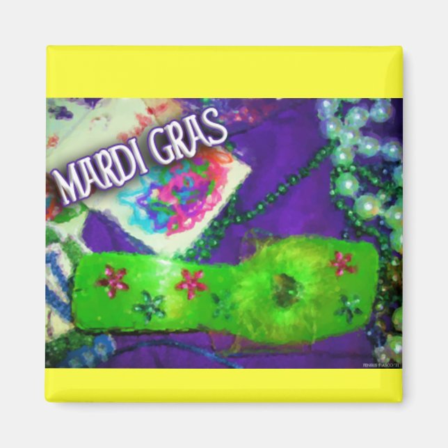 Imán Mardi Gras Throws (Frente)