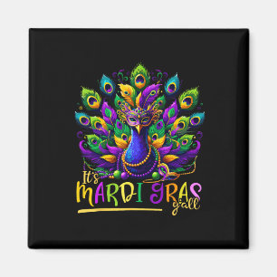 Imán Mardi Gras Y'all Pea Cstume Niños Mujeres Mardi
