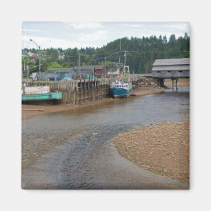 Imán Marea baja en la Bahía de Fundy en St. Martins, Ne