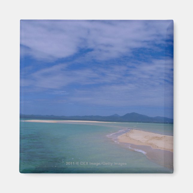 Imán Marea baja en la playa (Frente)