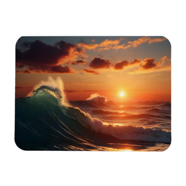 Imán Marea de sol hermosa (Horizontal)
