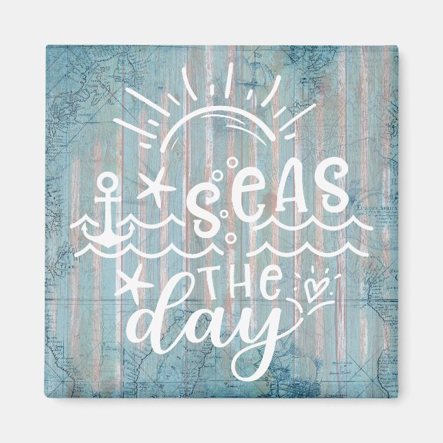 Imán Mares azules grises en el crucero del día (Frente)