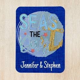 Imán Mares azules personalizados la puerta de crucero d