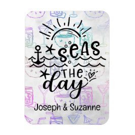 Imán Mares personalizados de cóctel tropical el día de 