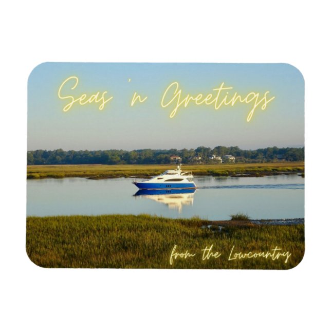 Imán Mares y saludos de Lowcountry Hilton Head (Horizontal)