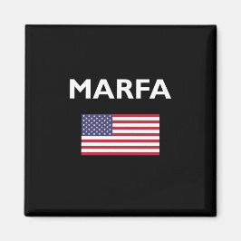 Imán Marfa Texas Estados Unidos Bandera estadounidense 
