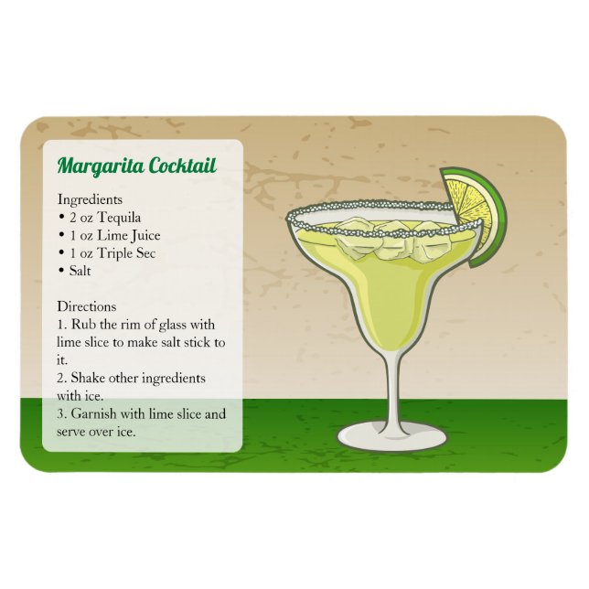 Imán Margarita Cocktail Receta (Horizontal)