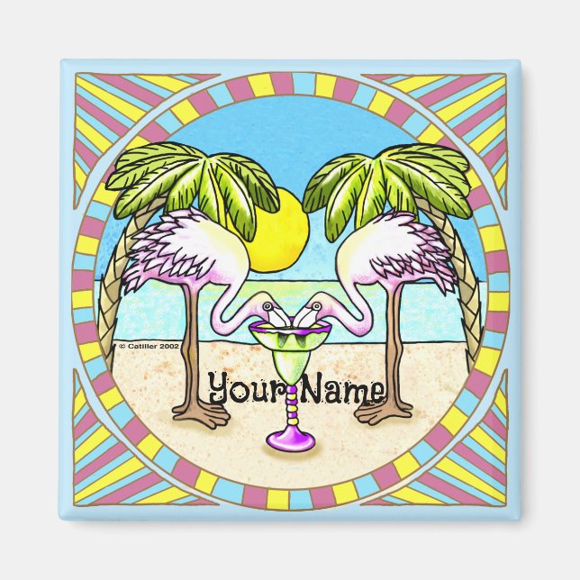 Imán Margarita Flamingo (Frente)