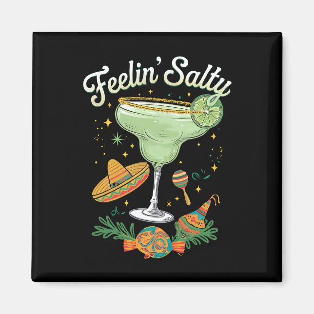 Imán Margarita Salada Divertida Cinco De Mayo (Frente)