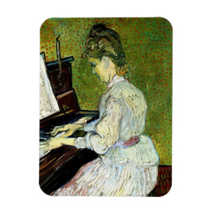 Imán Marguerite Gachet al piano de Vincent van Gogh