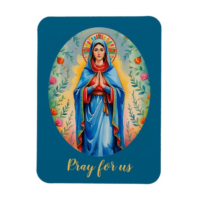 Imán María Católica Religiosa (Vertical)