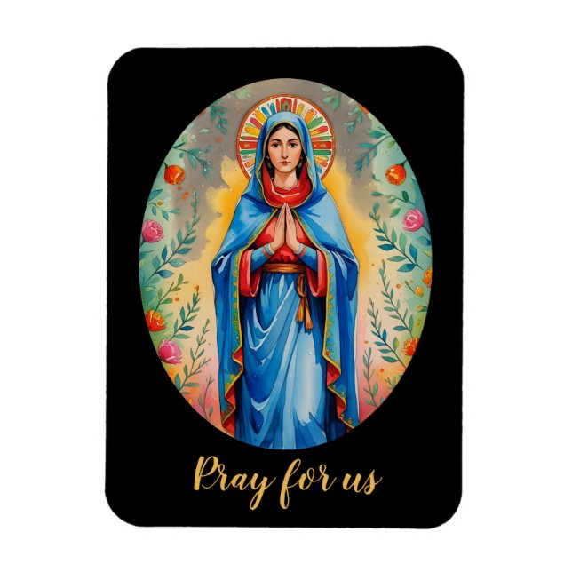 Imán María Católica Religiosa (Vertical)