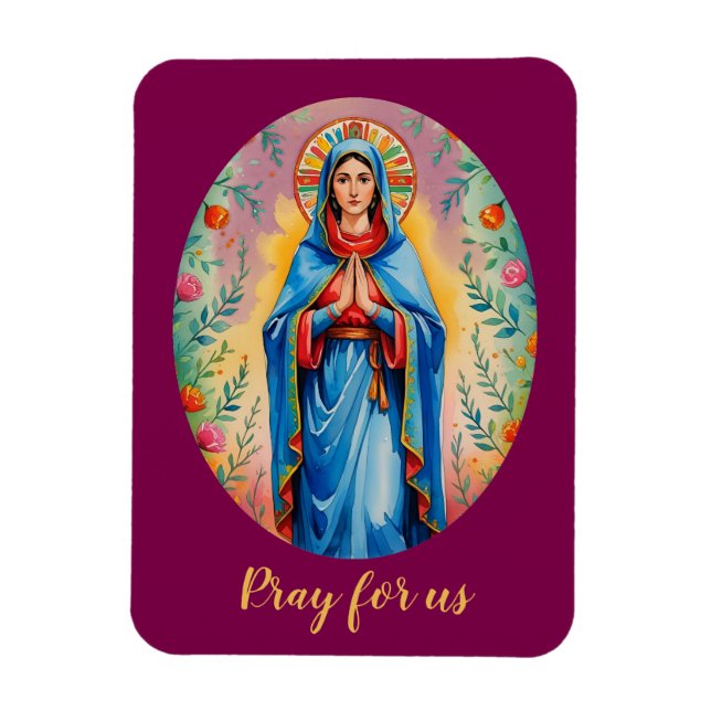 Imán María Católica Religiosa (Vertical)