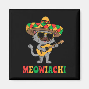 Imán Mariachi Cato Meowiachi Funny Cinco De Mayo México