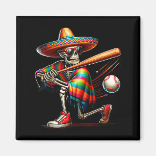 Imán Mariachi esqueleto béisbol cinco de mayo mexicano