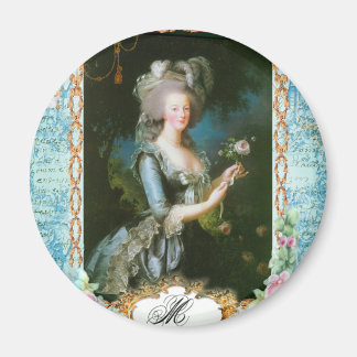 Imán Marie Antoinette y rosas rosadas
