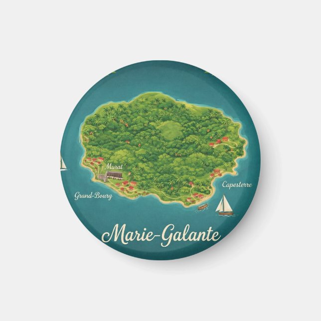 Imán Marie-Galante – Illustrated Island (Frente)