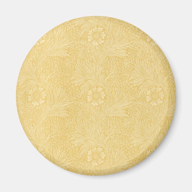 Imán Marigold de William Morris, Flores de jardín vinta (Frente)