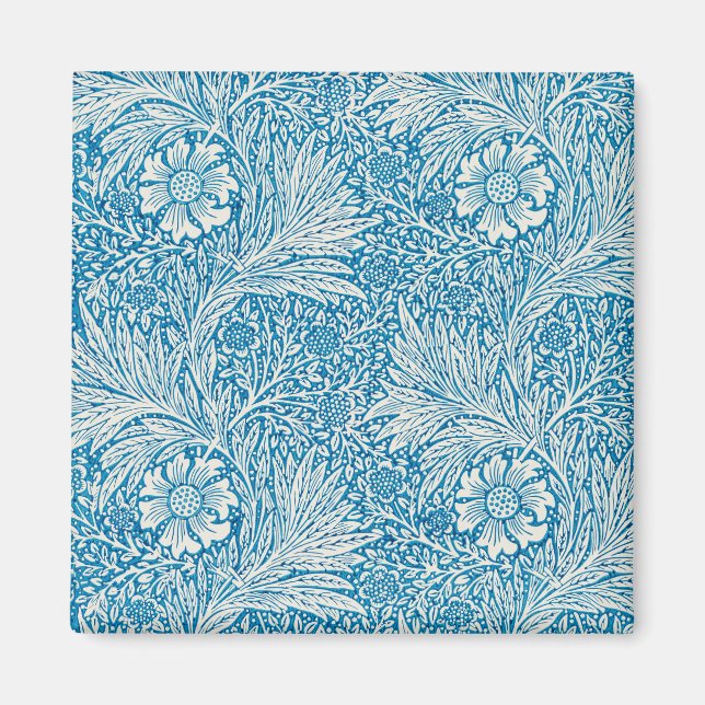 Imán Marigold de William Morris, Flores de Jardín Vinta (Frente)