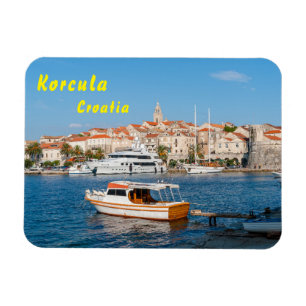 Imán Marina de la ciudad de Korcula - Dalmatia, Croacia